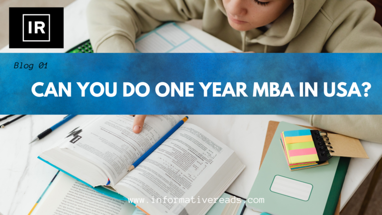 Can you do one year MBA in USA?